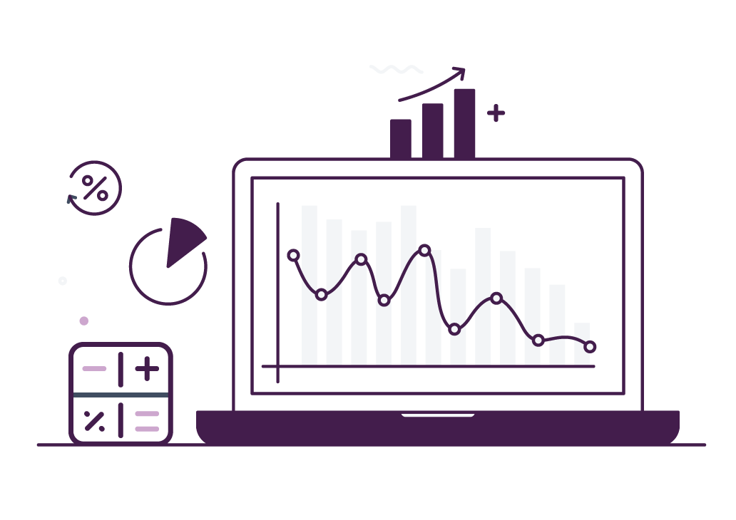 A stylised image icon representing cost reduction