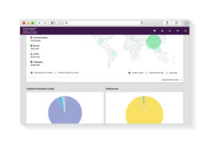 The screenshot of Barbourne Brook's CAT360 Customs Analytics Software for MSS Data